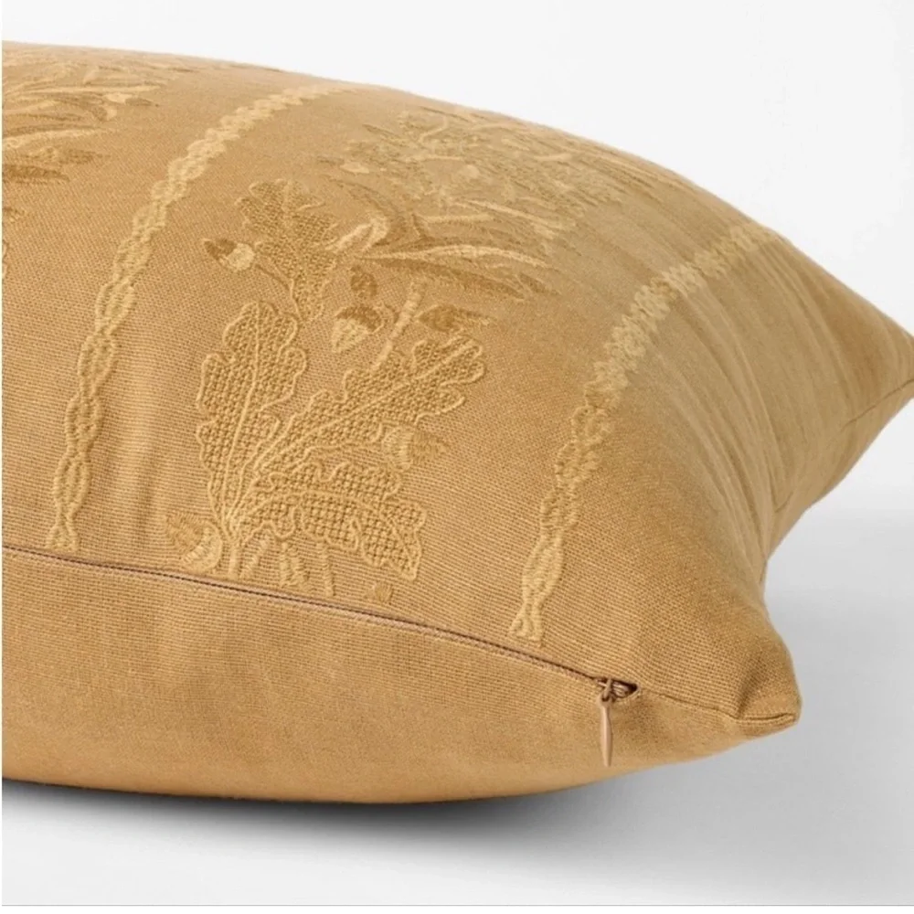 STUDIO MCGEE NWT embroidered pillow tan